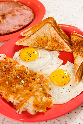 2 Eggs Any Style with Ham & 2 sides