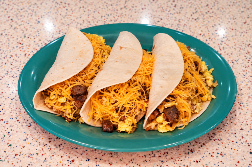 Sausage-Egg-Potato Breakfast Taco